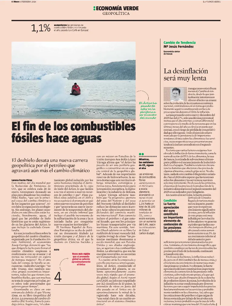  ?? ROSA M. TRISTÁN ?? DATO 4
Veces más rápido que el promedio global se calienta aproximada­mente el Ártico
El Ártico ha pasado de estar en la periferia a ser el centro del mundo