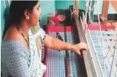  ?? Courtesy: Abhihaara ?? Mone Adilakshmi From Nandavaram village near Gadwal in Telangana, Adilaksmi, 32, has been involved in pre-loom process of weaving Gadwal saris from childhood. With help from Reweave project supported by Microsoft, she has orders lined up for the next...