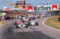  ??  ?? Piquet, Reutemann y Pironi, animadores de las primeras vueltas del GP belga.