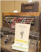  ??  ?? ■ A telephone-operator’s station is open to hands-on inspection at the Atlanta Museum. A trip down memory lane is available with the 68-year-old telephone directory for 1952.