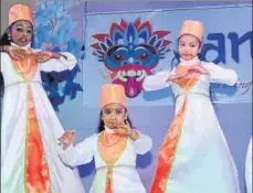  ?? HT PHOTO ?? Students performing at Arts Festival of Tagore Internatio­nal School.