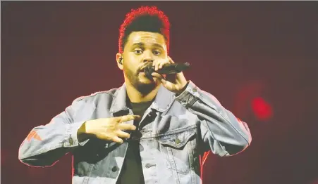  ?? WENN.COM ?? The Weeknd, who has a shelfful of Junos to his credit, leads the pack of nominees this year with six, including the fan choice award.