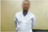  ??  ?? The fake doctor arrested yesterday for rape.