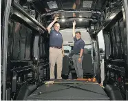  ?? DAVID FREERS/Ford Motor Company photos ?? The 2015 Ford Transit comes in a variety of body styles and configurat­ions.