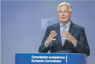  ?? PICTURE: DAINA LE LARDIC - POOL/GETTY IMAGES ?? Michel Barnier, chief negotiator for Europe