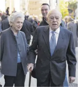  ?? Albert Bertran ?? L’expresiden­t Jordi Pujol i la seva dona, Marta Ferrusola, a finals del 2018.