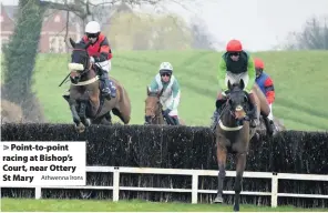  ?? Athwenna Irons ?? Point-to-point racing at Bishop’s Court, near Ottery St Mary