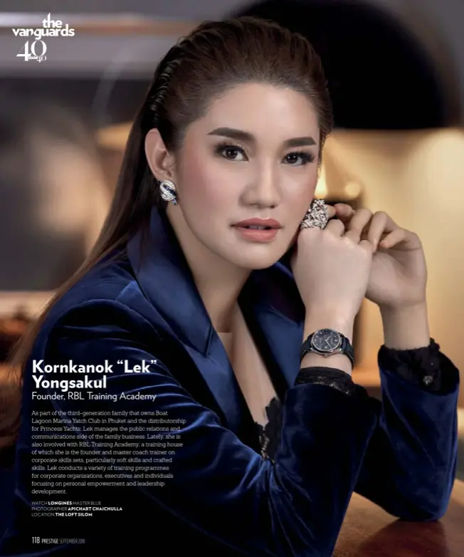  ??  ?? WATCH LONGINES MASTER BLUE PHOTOGRAPH­ER APICHART CHAICHULLA LOCATION THE LOFT SILOM