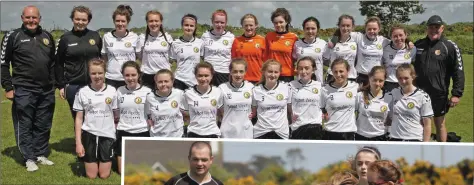  ??  ?? Wexford U-16s at the Slaney Cup at All Blacks grounds. RIGHT: Ruth Hendrick on the ball.