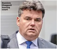  ??  ?? Dominic Chappell leaving court