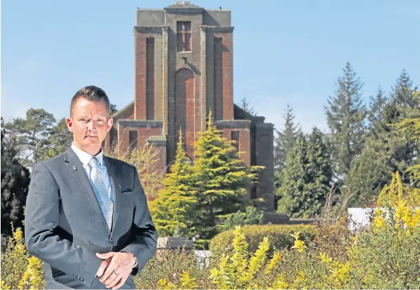  ??  ?? COMFORT: Funeral celebrant Alan Morgan has struggled at being unable to show his compassion during the tight restrictio­ns imposed on services.