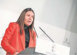  ?? //JCCM ?? La consejera García Torijano, ayer, en rueda de prensa