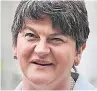  ??  ?? LEADER Arlene Foster