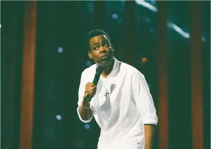  ?? NETFLIX ?? Chris Rock performs during his comedy special,“Chris Rock: Selective Outrage.”