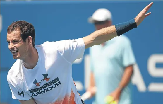  ?? Picture: Getty Images. ?? Andy Murray pictured during practice at Flushing Meadows last week before deciding he was unable to compete.