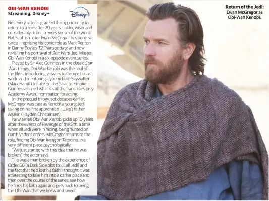  ?? ?? Return of the Jedi: Ewan McGregor as Obi-Wan Kenobi.