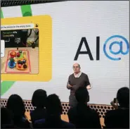  ?? (AP/John Minchillo) ?? Zoubin Ghahramani, vice president of research at Google, speaks at the Google AI@ event in early November.