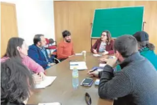  ?? ABC ?? Reunión mantenida ayer por Podemos y Ganemos Toledo