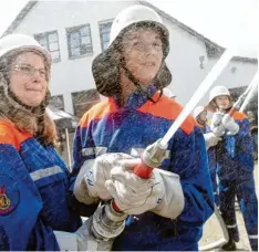  ?? Foto: Marcus Merk ?? Der Nachwuchs zeigte beim Tag der offenen Tür bei der Feuerwehr Achsheim, was sie kann.