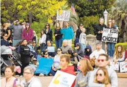  ?? JARROD VALLIERE U-T FILE ?? Teachers, parents and students have protested the San Diego Unified School District’s vaccine mandates for months.