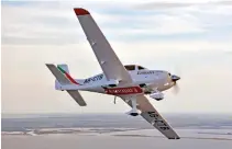  ??  ?? The new Cirrus SR22 G6 training aircraft.