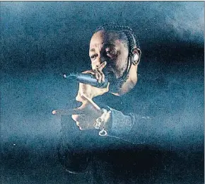  ?? VALERIE MACON / AFP ?? Kendrick Lamar en un concert el mes de novembre passat