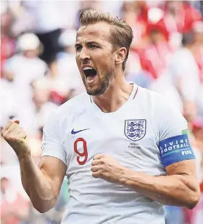  ?? MARTIN BERNETTI/AFP/GETTY IMAGES ?? Harry Kane scored three goals Sunday as England beat Panama 6-1.