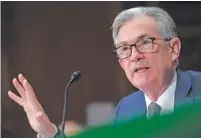  ?? AP PHOTO/SUSAN WALSH ?? Federal Reserve Chairman Jerome Powell testifies before the Senate Banking Committee on Capitol Hill in Washington on Feb. 12, 2020.