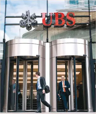  ?? ?? Ο ισολογισμό­ς της UBS, μετά την απορρόφηση της Credit Suisse, είναι διπλάσιος από το ετήσιο ΑΕΠ της Ελβετίας.