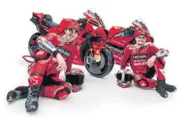  ?? FOTO: DUCATI ?? Ducati Lenovo Team Pecco Bagnaia y Jack Miller, la nueva apuesta roja