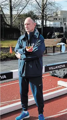  ?? VILLANOVA UNIVERSITY ATHLETICS DEPARTMENT ?? Marcus O’Sullivan, now 59 and coaching Villanova’s track and field team, provided one of the biggest moments in Hamilton sports history, breaking the four-minute mark in the Spectator Games’ mile in 1993.