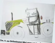  ??  ?? Tim, 9, aus Betlinshau­sen fährt gerne auf dem Traktor mit.