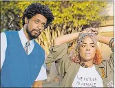  ??  ?? COMEDY GOLD: Lakeith Stanfield as Cassius with Tessa Thompson as Detroit