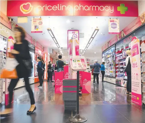  ?? Picture: AAP ?? ON THE MOVE: Australian Pharmaceut­ical Industries has boosted its Priceline Pharmacy and Priceline stores by 16 outlets to a total of 466 stores. Total sales were up 2.1 per cent.