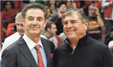  ?? JAMIE RHODES, USA TODAY SPORTS ?? Ex-Louisville coach Rick Pitino, left, received a grand jury subpoena as part of an FBI investigat­ion.