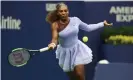  ?? Juergen Hasenkopf/BPI/Shuttersto­ck ?? Serena Williams wearing Virgil Abloh during the US Open in 2018. Photograph: