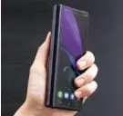  ?? SAMSUNG VIA AP ?? When folded up, the Z Fold2 looks like most other phones.