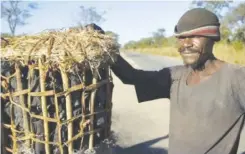  ??  ?? Zambian charcoal seller