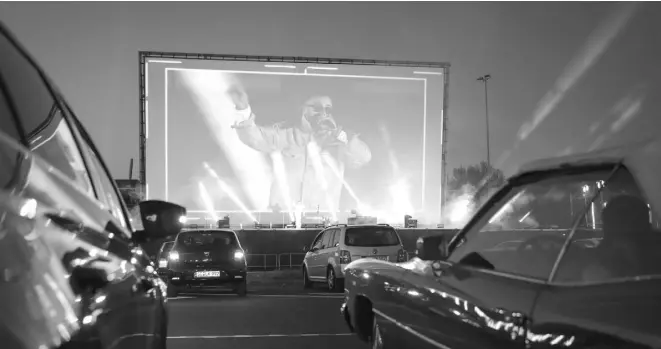  ??  ?? Rapper Sido performs at the Georg Schutz drivein cinema on april 26 in Dusseldorf, Germany.