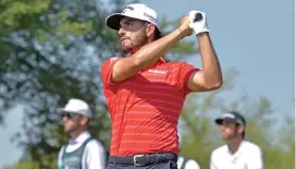  ?? ?? Abraham Ancer in action at Saudi Internatio­nal in King Abdullah Economic City, north of Jeddah, on Sunday