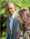  ??  ?? Former US president Barack Obama’s parenting advice to Prime Minister Jacinda Ardern yesterday: do the best you can.