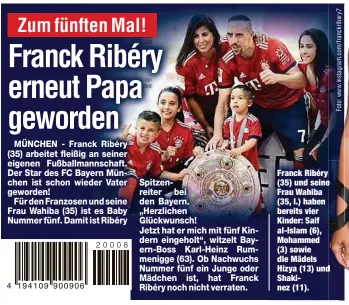 Franck Ribery Erneut Papa Geworden Pressreader