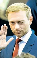  ?? Foto: AP / Martin Meissner ?? FDP-Chef Christian Lindner will nicht um jeden Preis regieren. Paris +++ Gewalt