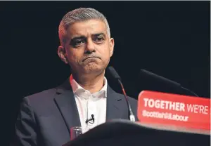  ?? Picture: PA. ?? Mayor of London Sadiq Khan argued for less division.