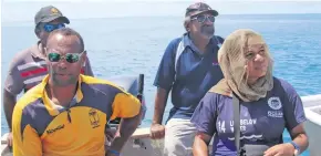  ?? Photo: Ministry of Fisheries ?? A mock exercise was carried out at sea and wardens were taught the basics of approachin­g poachers.