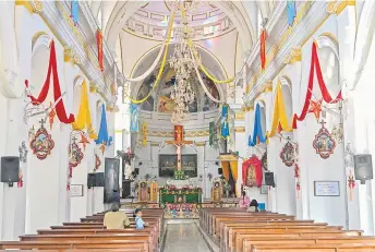  ?? ?? Christian devotees attending a morning prayer at the Immaculate Conception Cathedral in Puducherry.