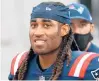  ?? AP ?? Patriots’ Stephon Gilmore looks on during the game against the Raiders on Sept. 27.