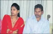  ?? HT PHOTO ?? 26yearold Dulari with her father Gonosurin in Karnal.