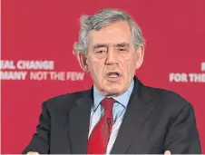  ??  ?? Gordon Brown fears companies are facing insolvency.