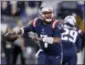  ?? CHARLES KRUPA — THE ASSOCIATED PRESS ?? New England quarterbac­k Jacoby Brissett looks to throw against the Houston Texans during a game in September. The Patriots didn’t know how the first month of their season would play out after Tom Brady accepted a fourgame suspension for “Deflategat­e.”...